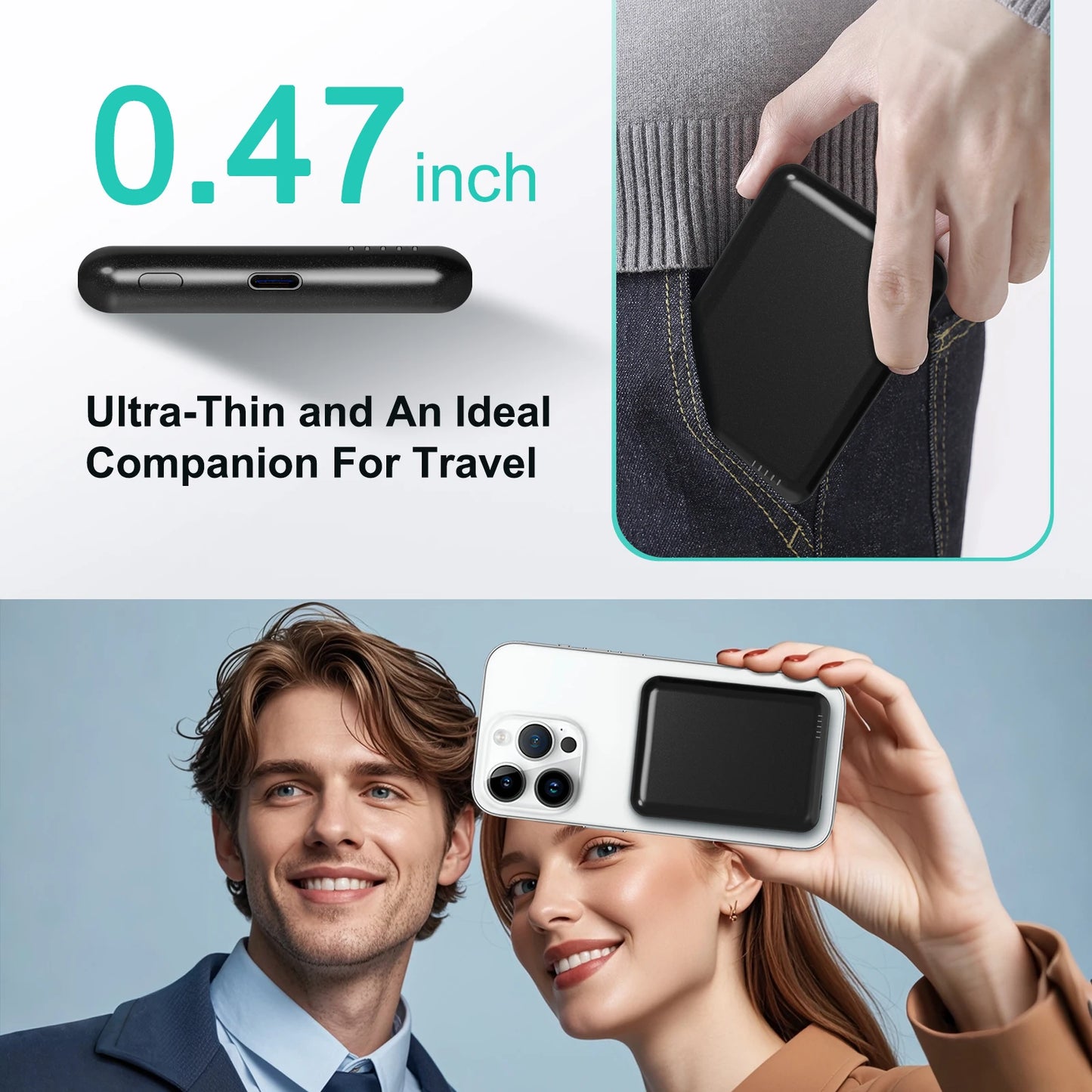 Magnetic MagSafe Travel Power Bank
